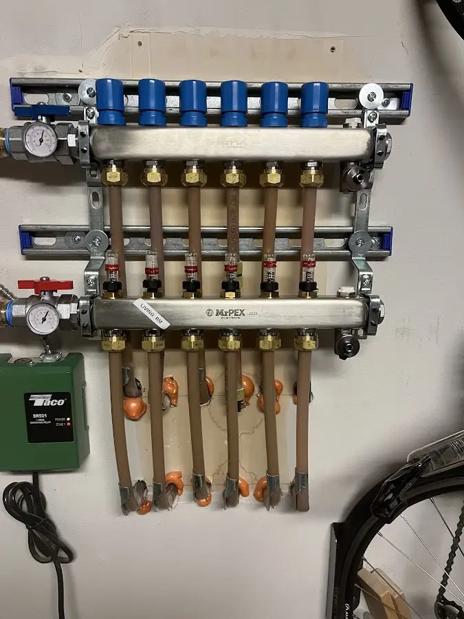 Plumber performing Gas Line Installation at a residential property in Dunn